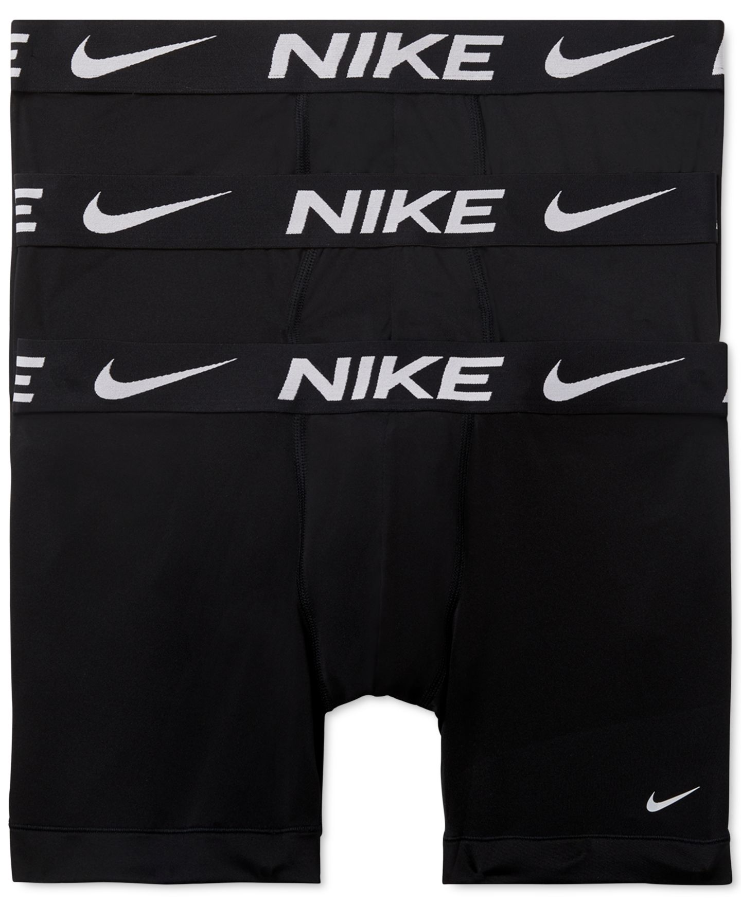 Трусы-боксеры Micro для мужчин, 3 шт. — Nike, цвет: Чёрный — фото 1