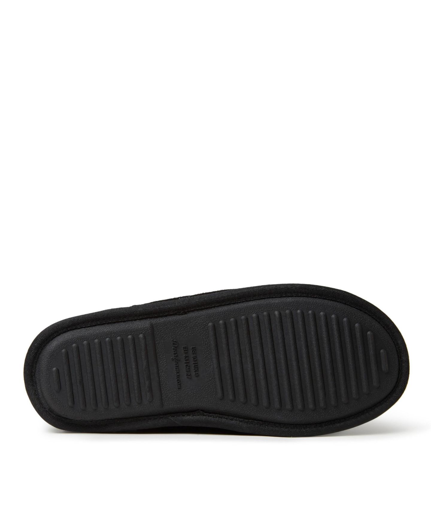 Мужские тапочки Dearfoams Bradford Genuine Suede Scuff House Slipper, цвет: Чёрный — фото 7