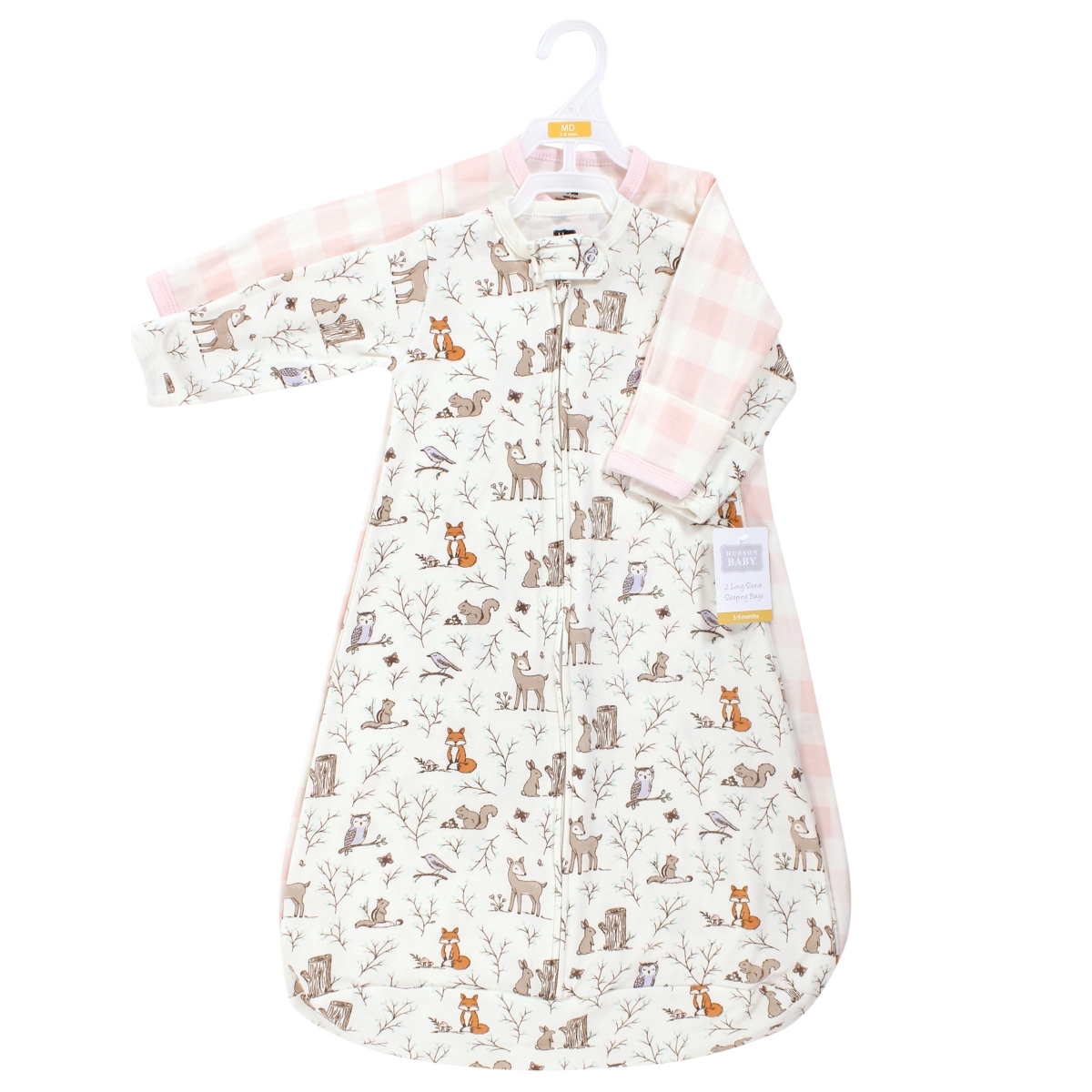 Hudson Baby Baby Girls Hudson Cotton Long-Sleeve Wearable Sleeping Bag