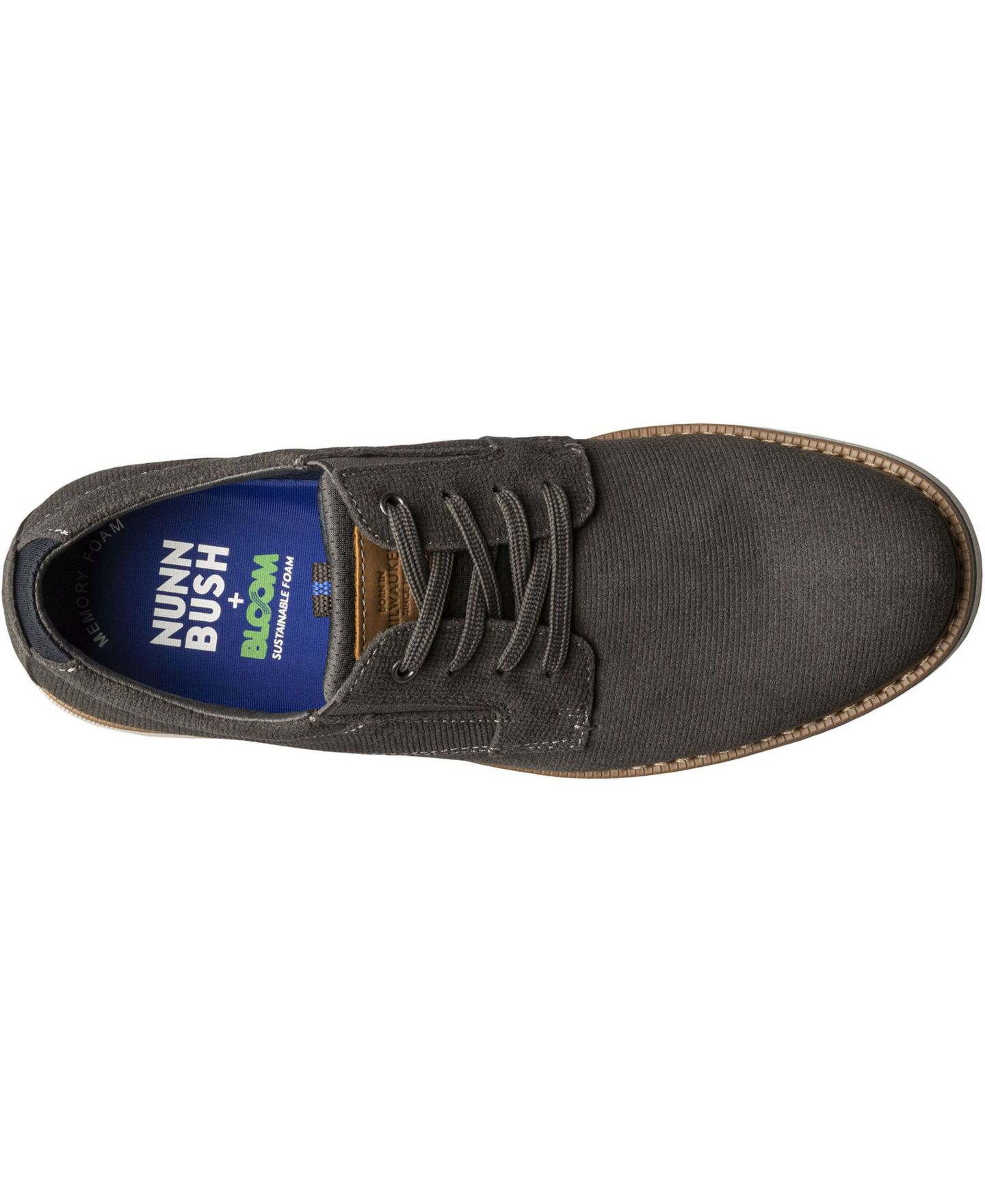 Обувь Nunn Bush Men's Otto Plain Toe Lace Up Oxford, цвет: Серый — фото 4