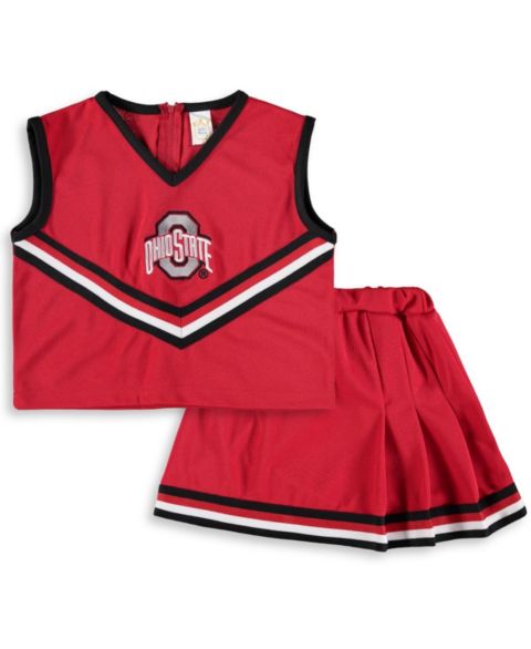 Little King Apparel Big Girls Scarlet Ohio State Buckeyes 2-Piece Cheer Set