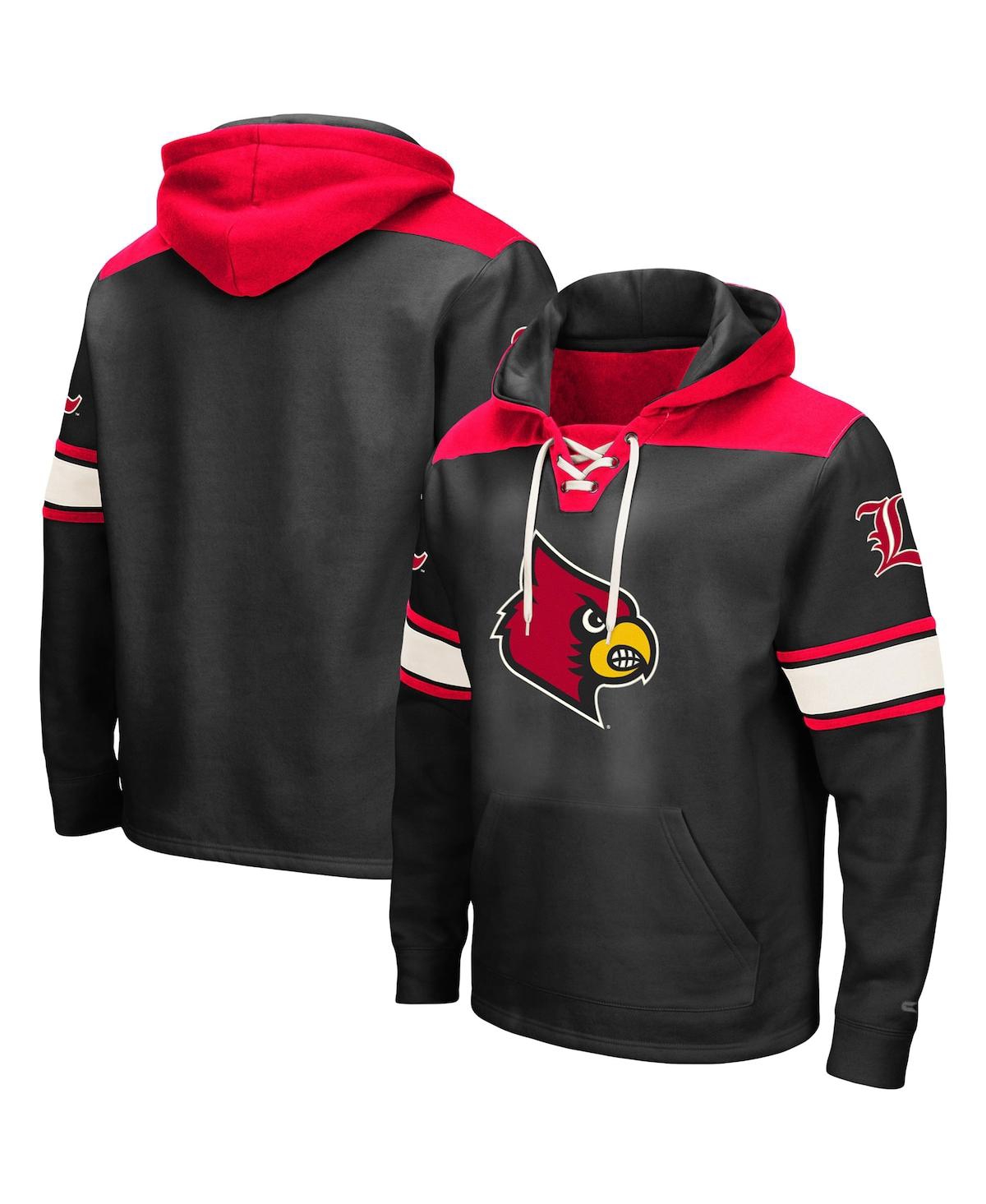 Louisville Cardinals Colosseum 2.0 Lace-Up Pullover Hoodie - Black
