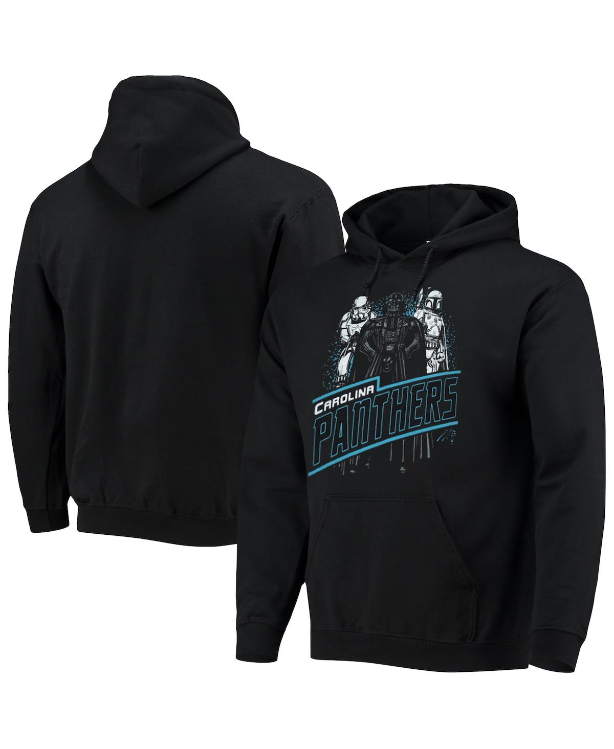 JUNK FOOD MEN'S JUNK FOOD BLACK CAROLINA PANTHERS STAR WARS EMPIRE PULLOVER HOODIE