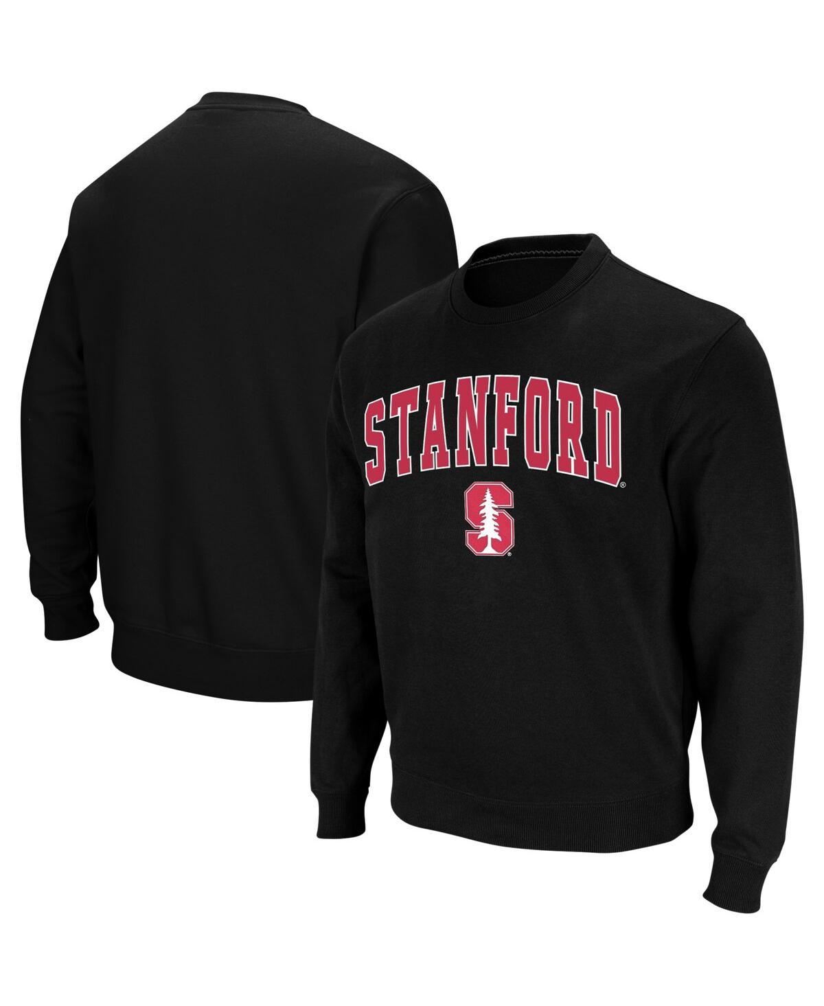 Colosseum Men's Arkansas Razorbacks Arch And Logo Crew Neck Sweatshirt In Black