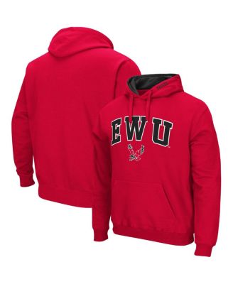 Men's Red Eastern Washington Eagles Arch and Logo Pullover Hoodie