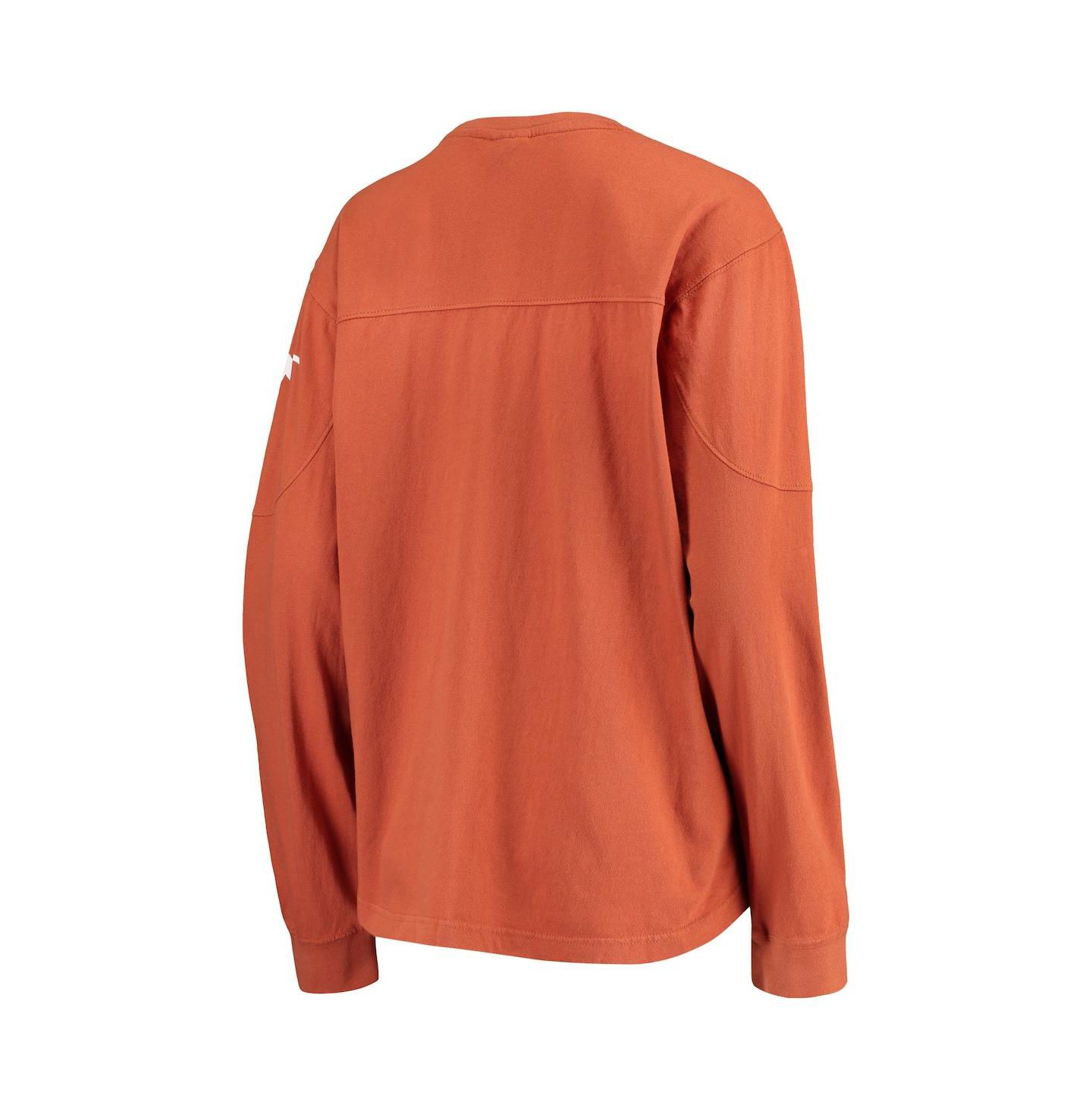 Женская футболка Pressbox Texas Orange Texas Longhorns Edith Long Sleeve — фото 4