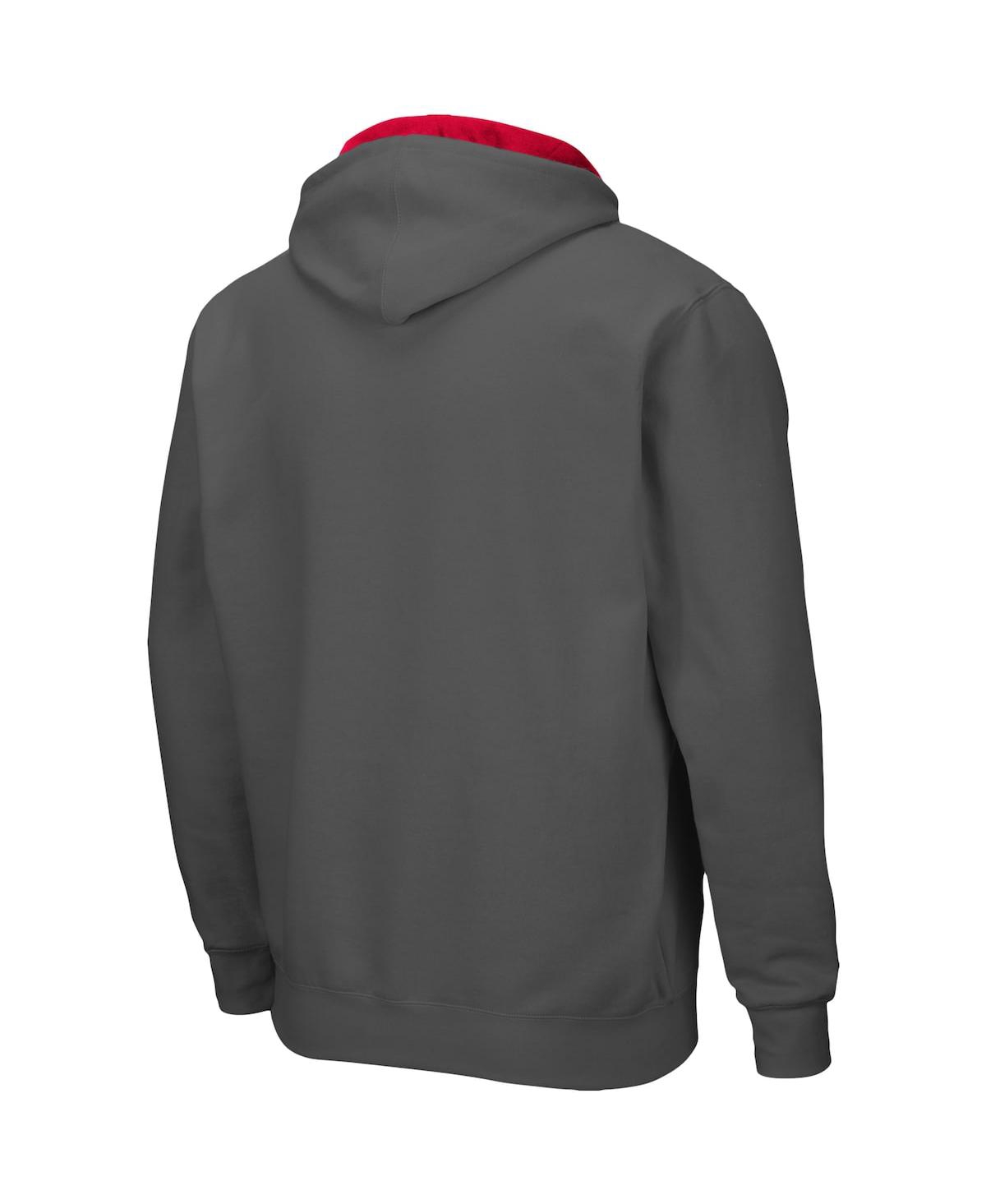 Shop Colosseum Men's  Charcoal Rutgers Scarlet Knights Arch & Logo 3.0 Full-zip Hoodie