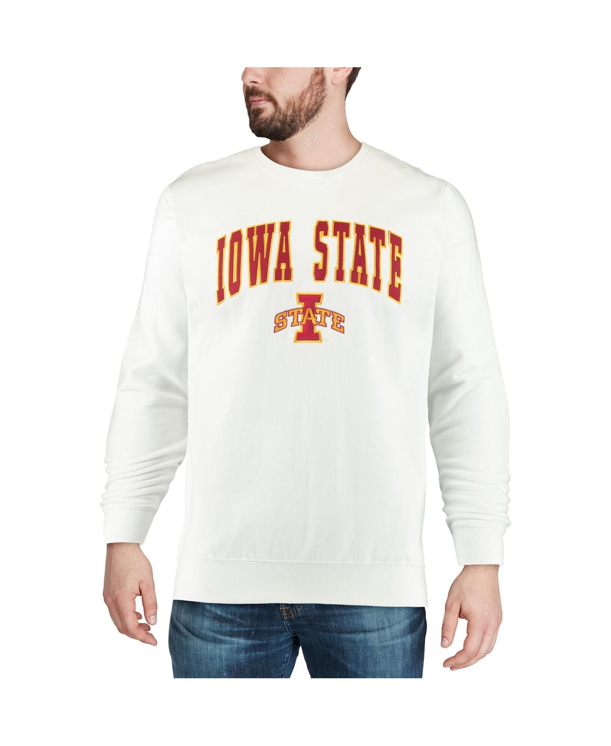 Colosseum Men's Iowa State Cyclones Arch & Logo Crew Neck Sweatshirt In Gold