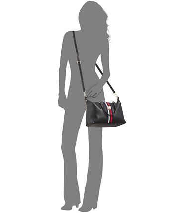  Tommy Hilfiger Women's Handbag Jaden Satchel, Black