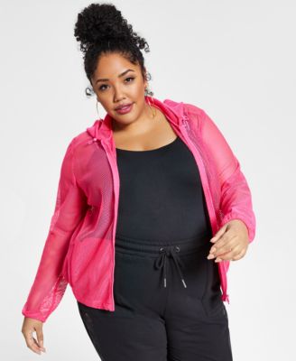 plus size mesh jacket