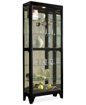 Furniture Contemporary Curved Corner Curio Cabinet Reviews