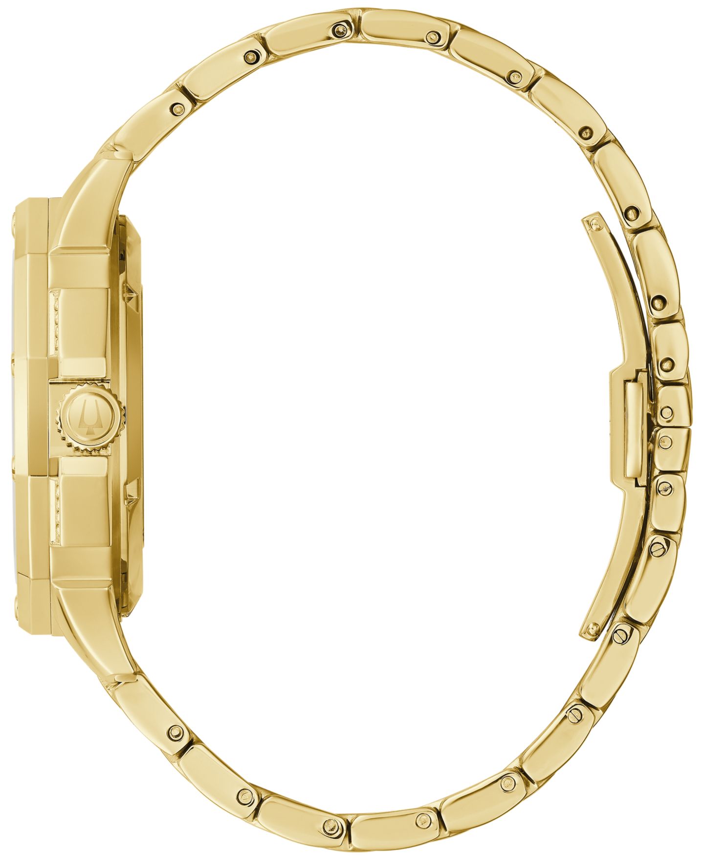 Мужские часы Bulova Octava Automatic Crystal-Accent Gold-Tone Stainless Steel Bracelet Watch 41.7mm — фото 2