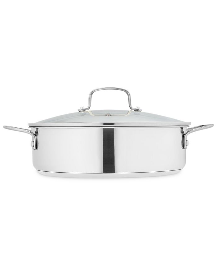The Cellar Stainless Steel 5Qt. Covered Everyday Pan, Created for Macy