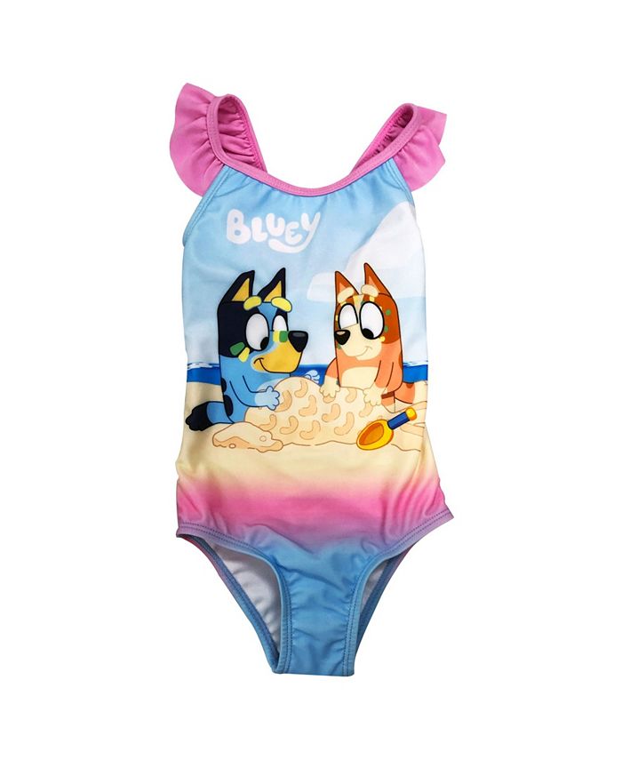 Bluey Toddler Girls Printed Swimsuit, 2 Piece Set - Macy's