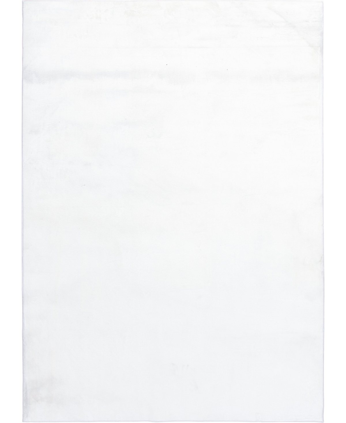 Km Home Velvet Touch Simple 5'3in x 8'6in Area Rug - White