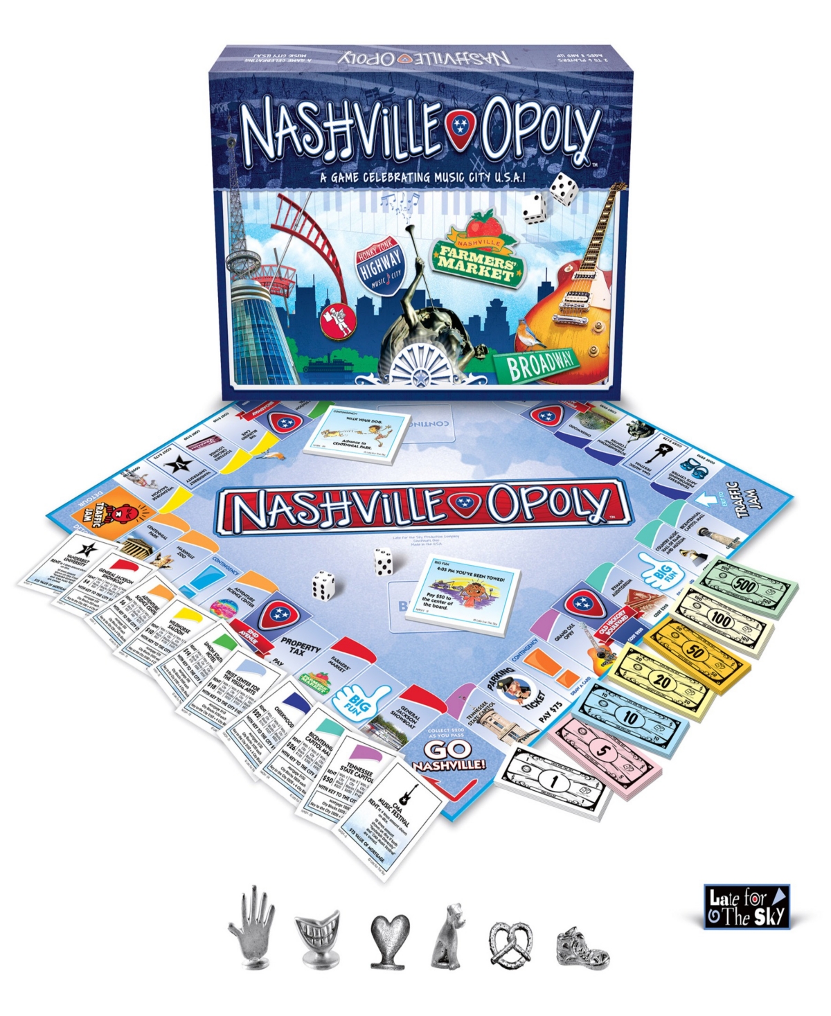 Late For The Sky Nashville-opoly Board Game In Multi