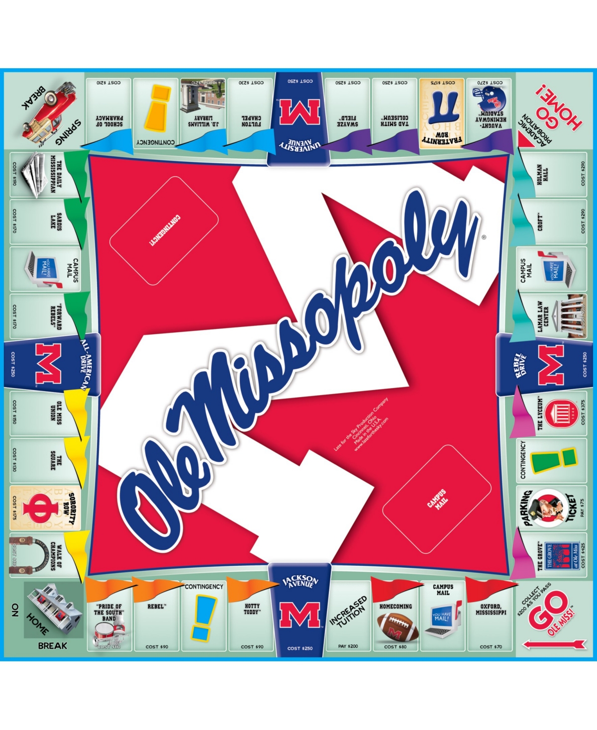 Late For The Sky Ole Missopoly Board Game In Multi