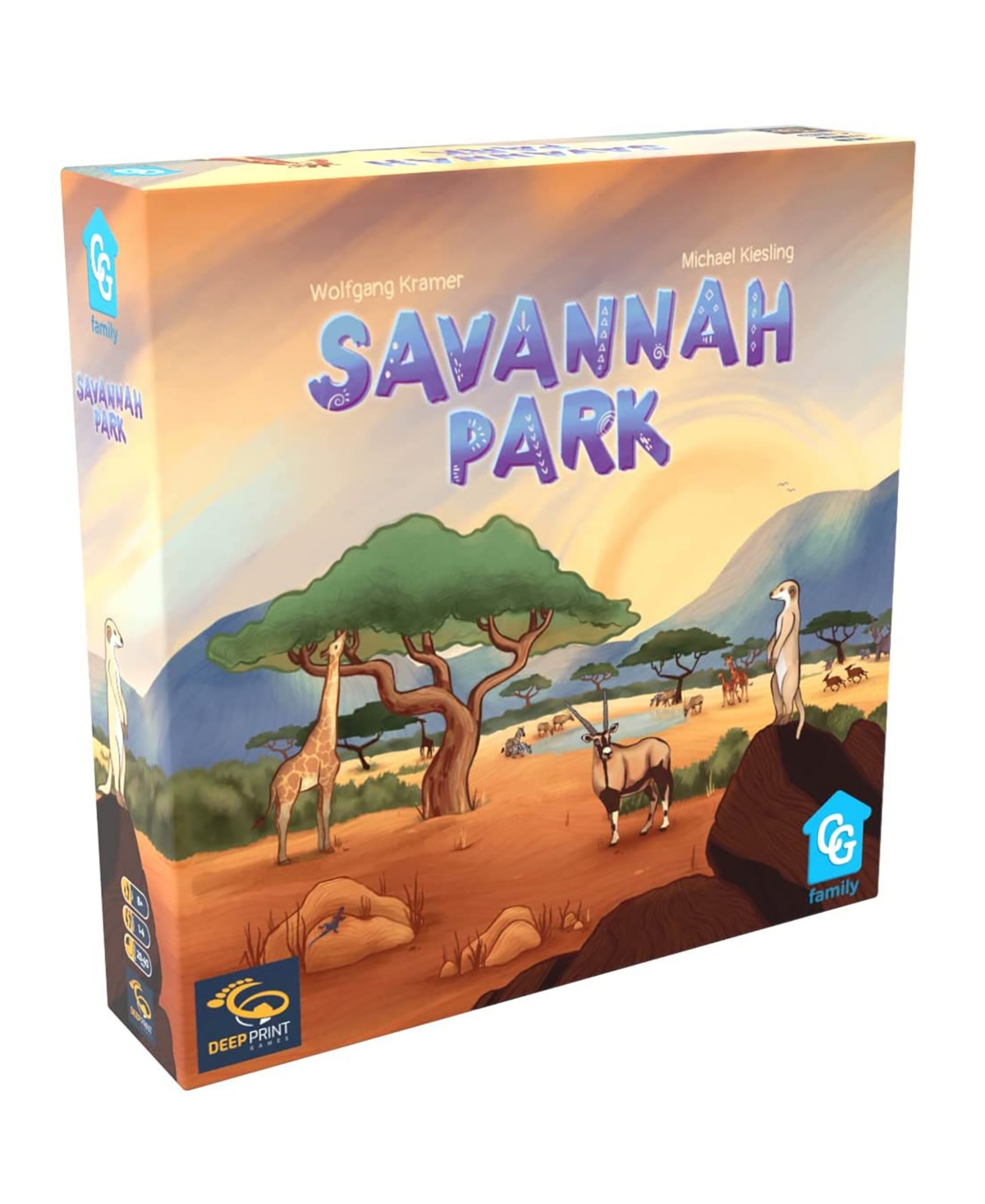 Capstone Games Savannah Park Family Strategy Board Game, 190 Pieces In Multi