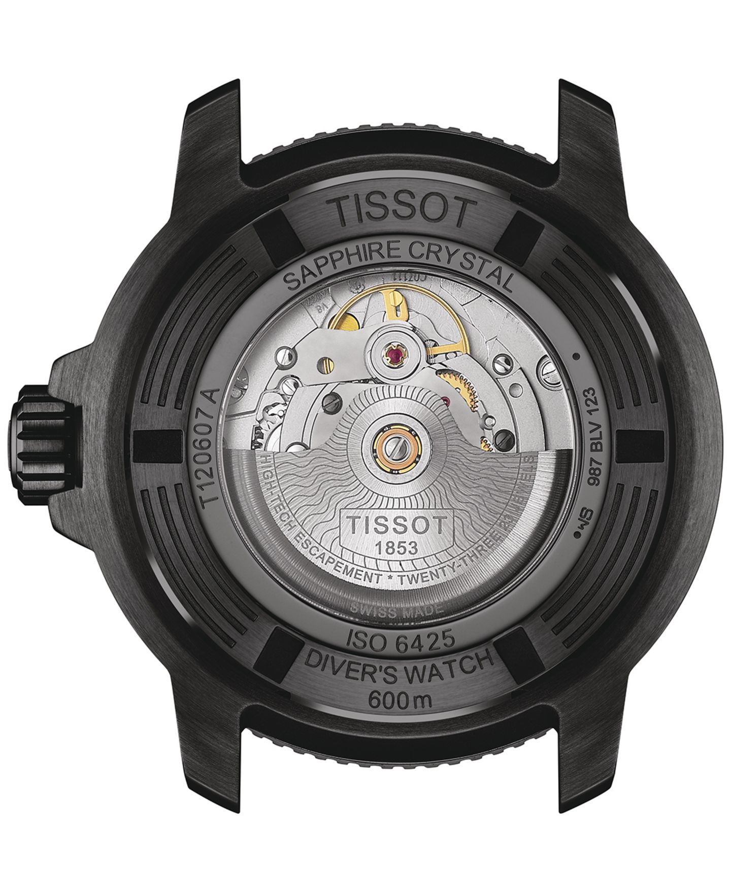 Мужские часы Tissot Seastar 2000 Professional Powermatic 80 Automatic Two-Tone Rubber Strap Watch 46mm — фото 2