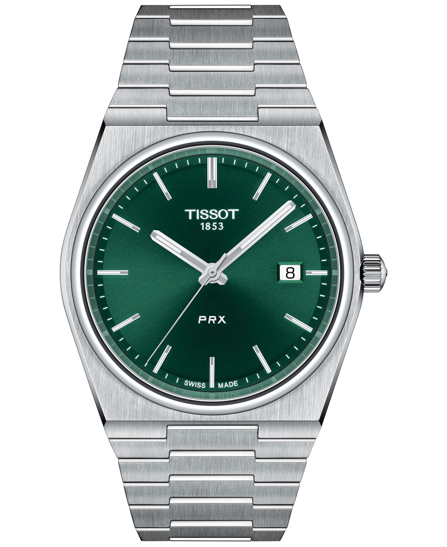 Мужские часы Tissot PRX Silver-Tone Stainless Steel Bracelet Watch 40mm — фото 1