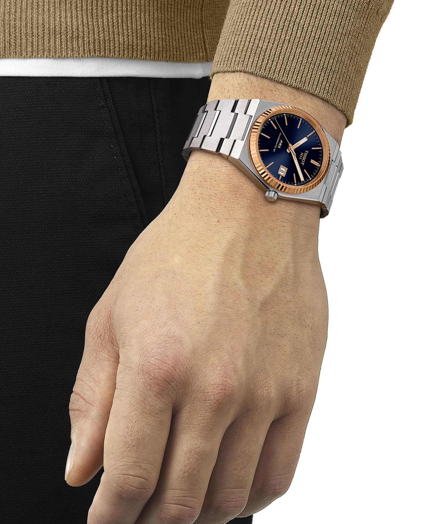 Мужские часы Tissot PRX Powermatic 80 Automatic Stainless Steel Bracelet Watch 40mm — фото 6