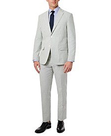 Men's Ultra-Flex Classic-Fit Seersucker Cotton Suit Separates
