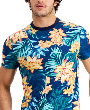 Club Room Men's Tropical Floral Graphic T-Shirt, Created for