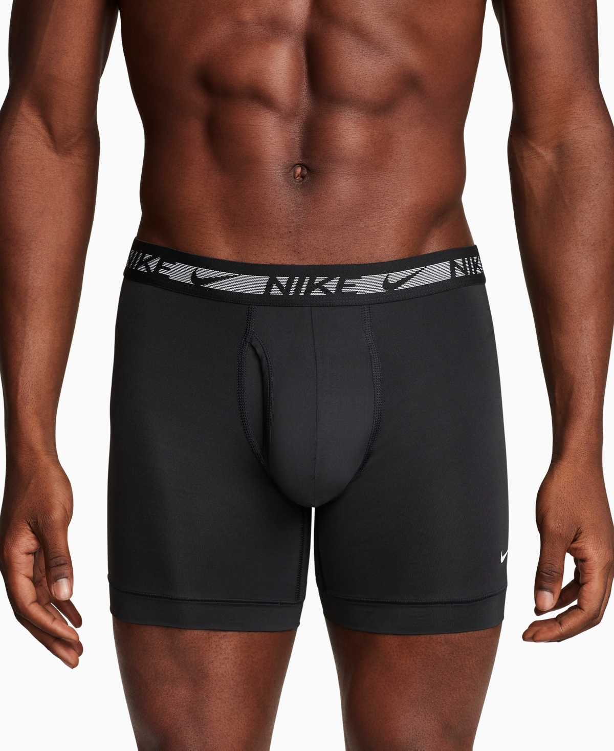 Shop Nike Men's 3pk. Dri-fit Ultra Stretch Micro Boxer Briefs In Black