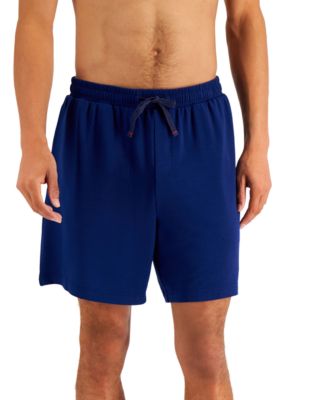 mens cotton knit sleep shorts