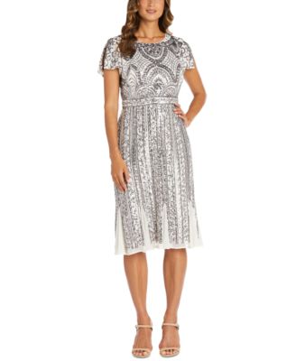 R & M Richards - Mesh Beaded Dress