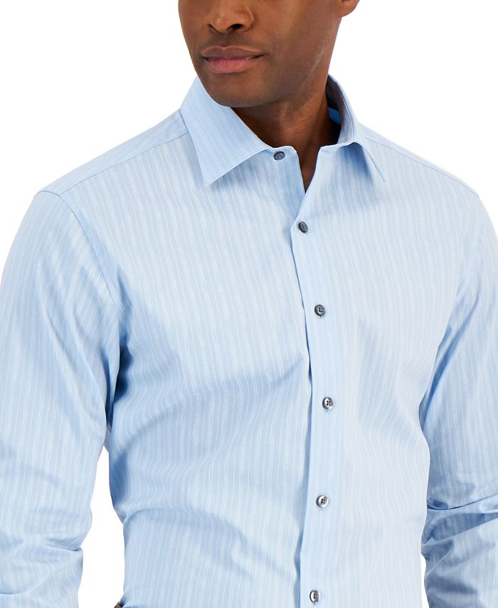 Alfani Men's Slim Fit 2Way Stretch Stain Resistant Dress Shirt