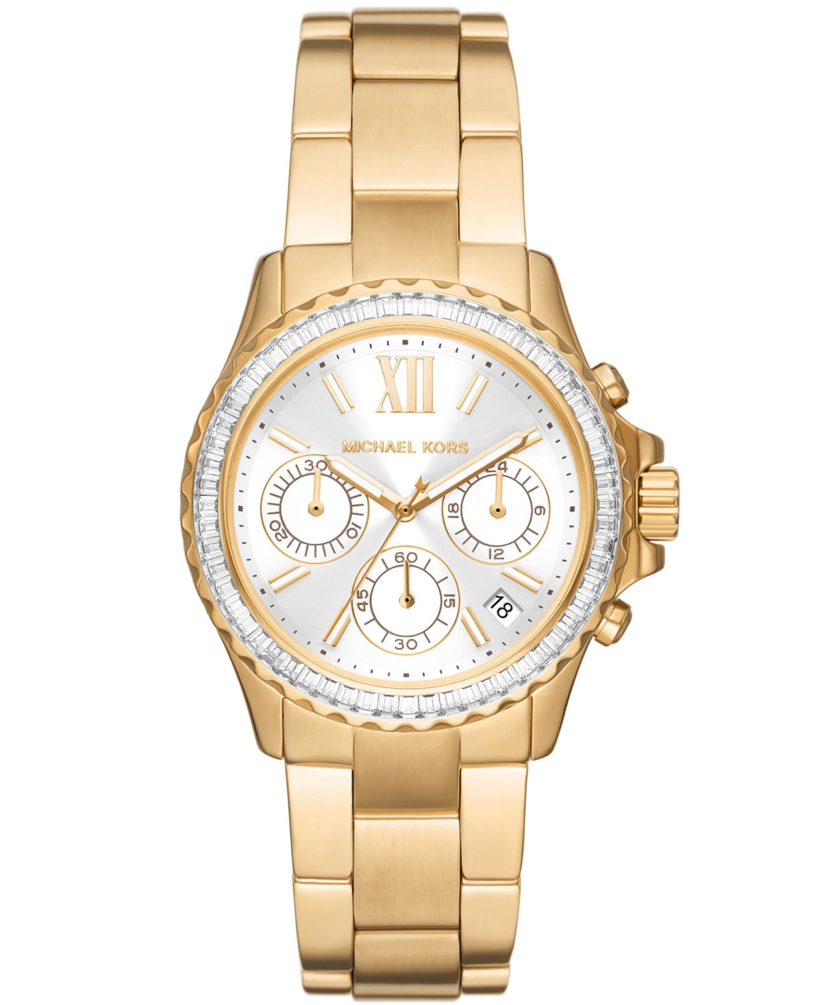 Shop Michael Kors Women's Everest Chronograph Gold-tone Stainless Steel Bracelet Watch 36mm