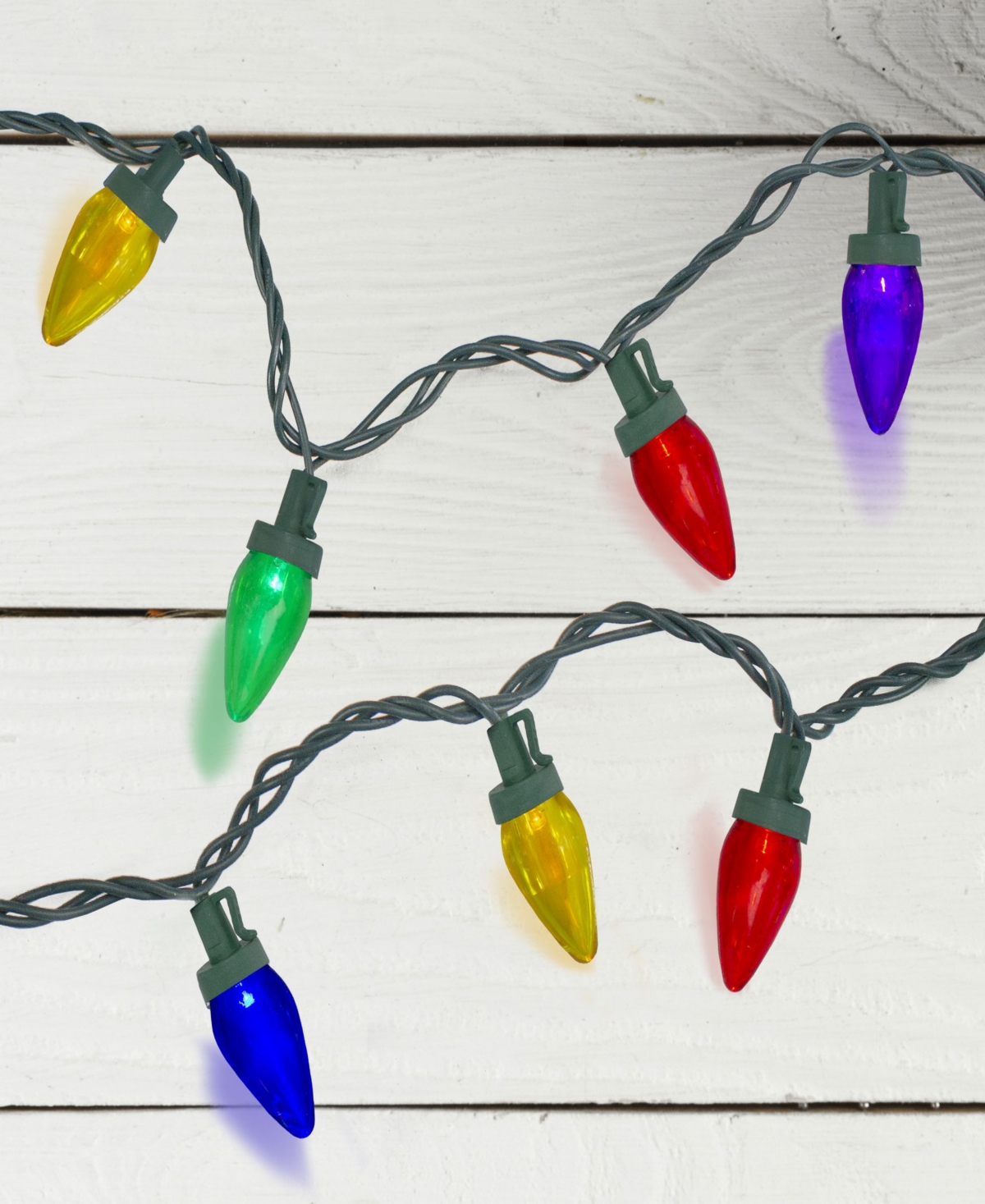 Northlight 50 Count Led C7 Mini Christmas Lights With 20.25' Wire In Multi-colored