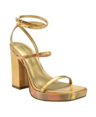 yellow gold platform heels