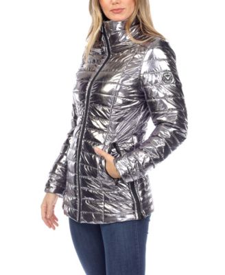 Women's Metallic Puffer Coat