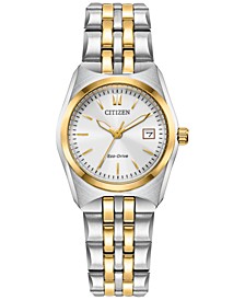 Eco-Drive Women's Corso Two-Tone Stainless Steel Bracelet Watch 28mm