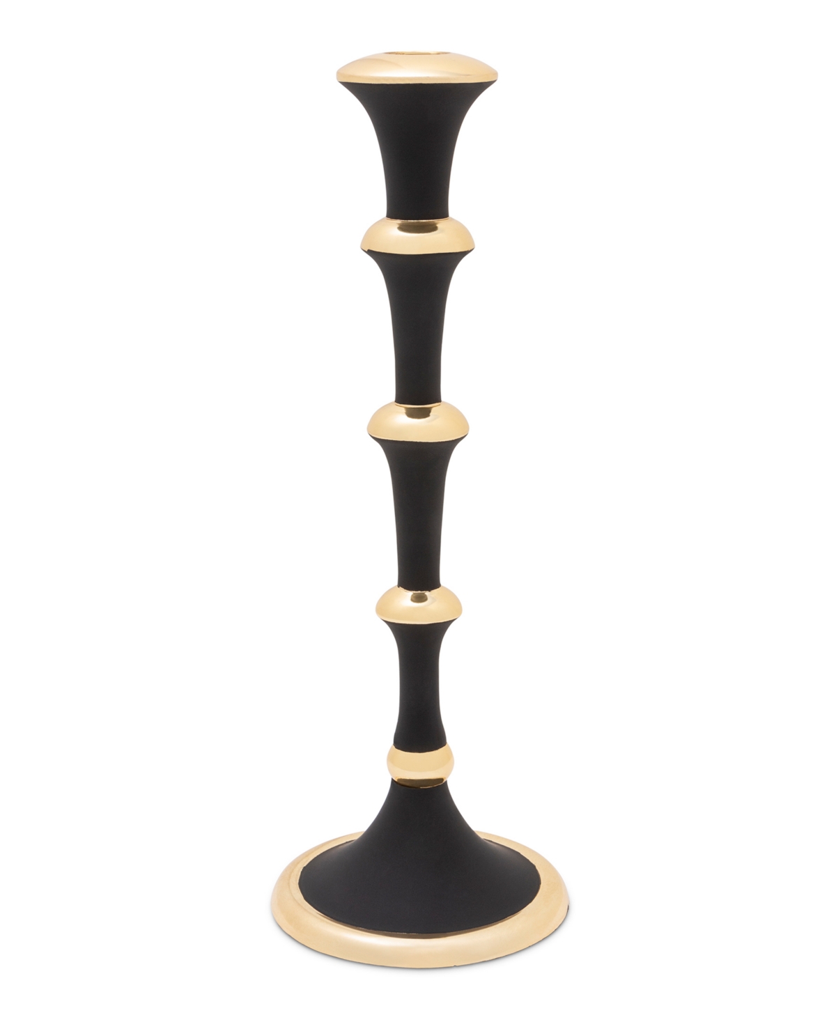 Classic Touch 8.25" Candlestick In Gold-tone,black