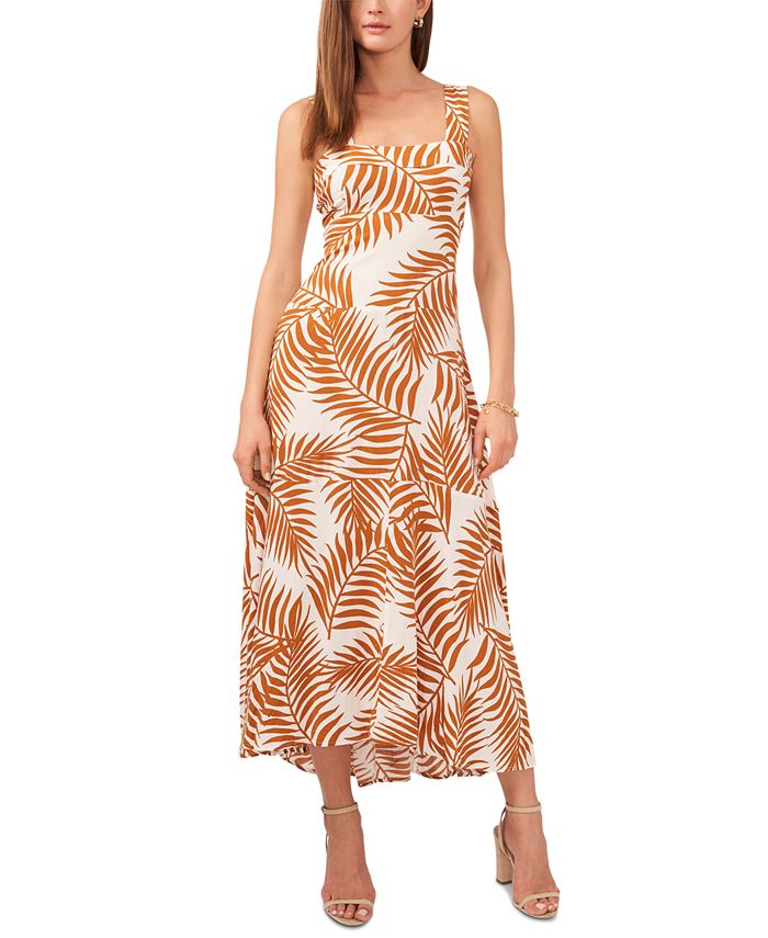 MSK Printed Smocked Back Maxi Dress Macy s