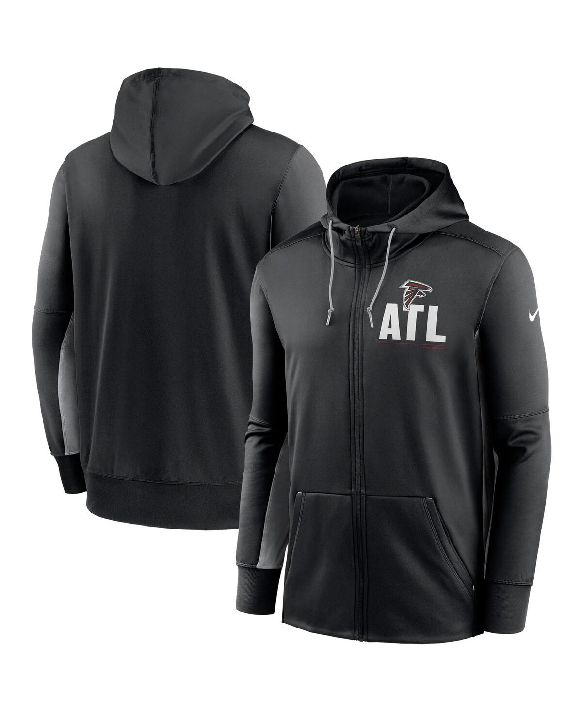 Men's Nike Black, Gray Atlanta Falcons Mascot Performance Full-Zip Hoodie