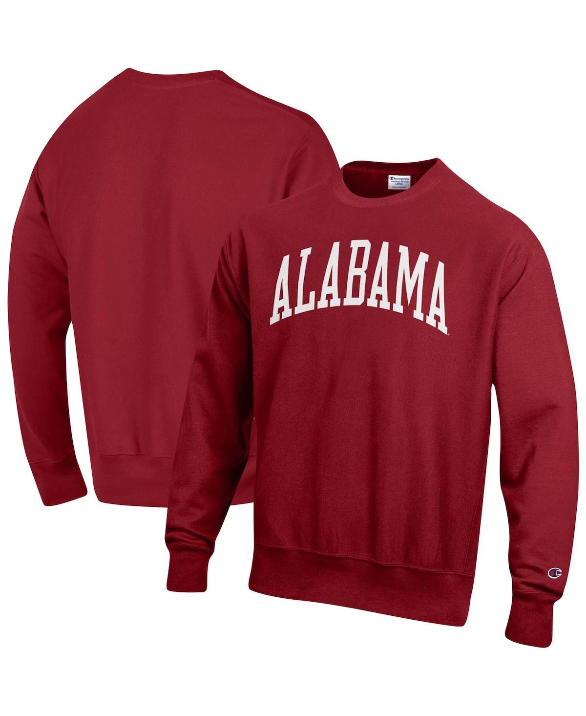 Men's Champion Crimson Alabama Crimson Tide Arch Reverse Weave Pullover Sweatshirt