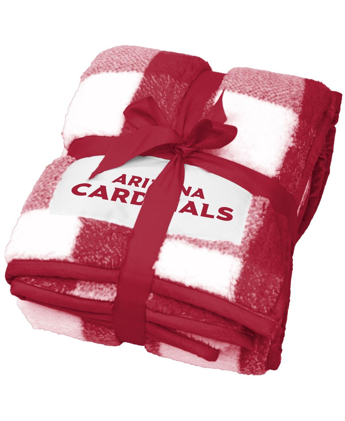 Logo Brands Arizona Cardinals 50'' X 60'' Buffalo Check Frosty Fleece Blanket In No Color