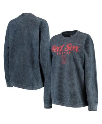 Women's Navy Boston Red Sox Comfy Cord Pullover Sweatshirt