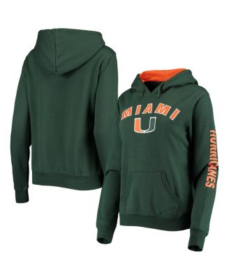 Women's Green Miami Hurricanes Loud and Proud Pullover Hoodie