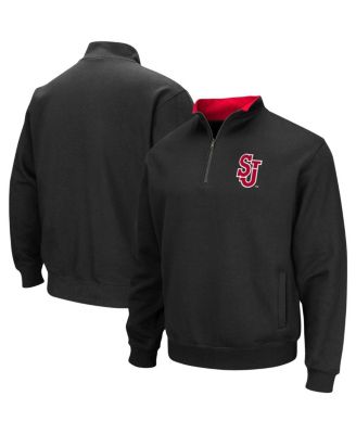 Men's Black St. John's Red Storm Tortugas Logo Quarter-Zip Jacket