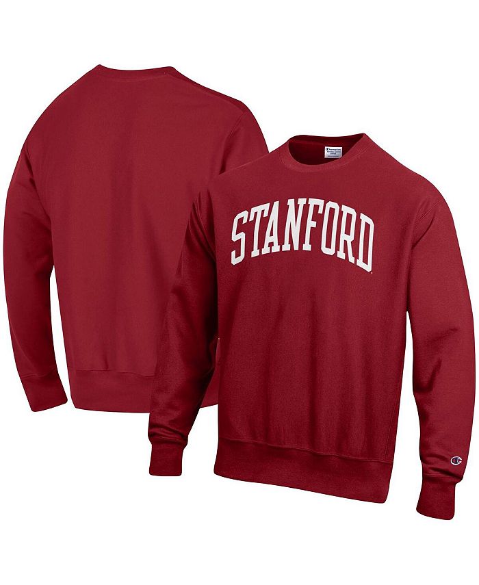 Champion Men's Cardinal Stanford Cardinal Arch Reverse Weave Pullover ...