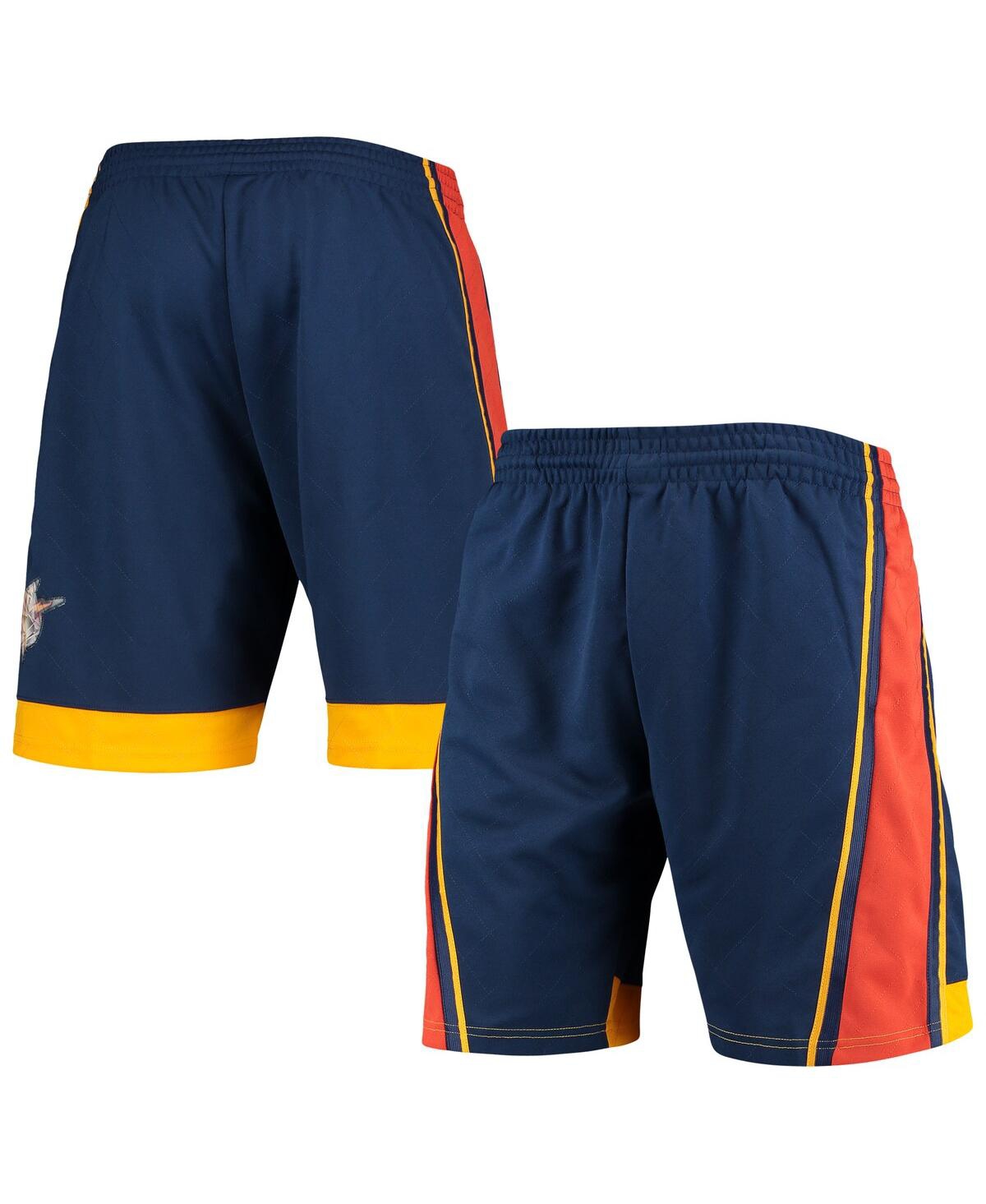 Men's Mitchell & NessGolden State Warriors 2009 Hardwood Classics 75th Anniversary Swingman Shorts - Navy