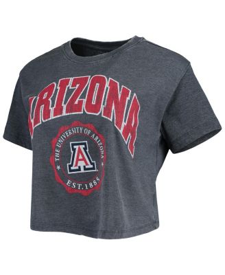 Pressbox Women's Navy Arizona Wildcats Edith Vintage-Like Burnout Crop ...