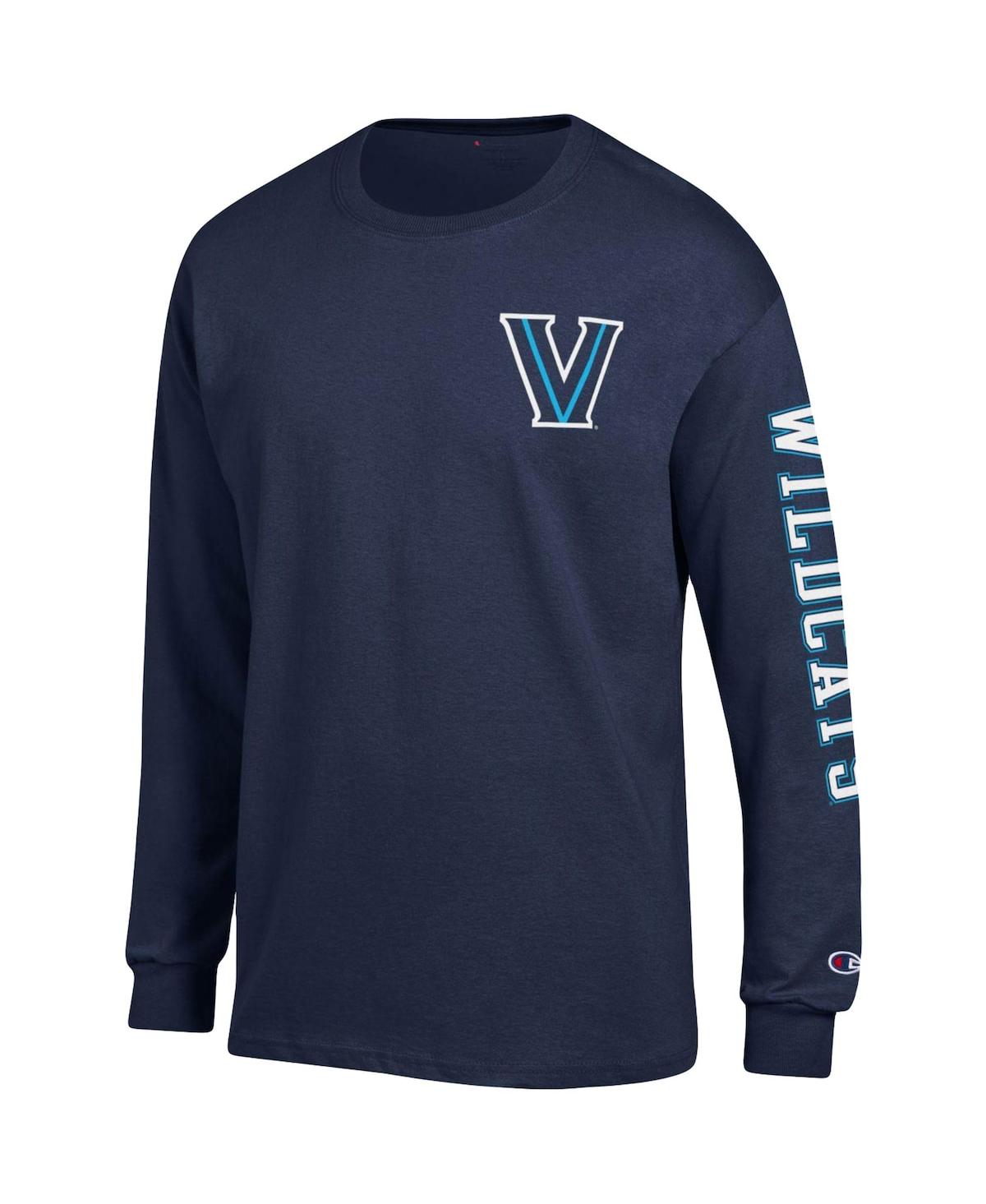Men's ChampionVillanova Wildcats Team Stack Long Sleeve T-shirt - Navy