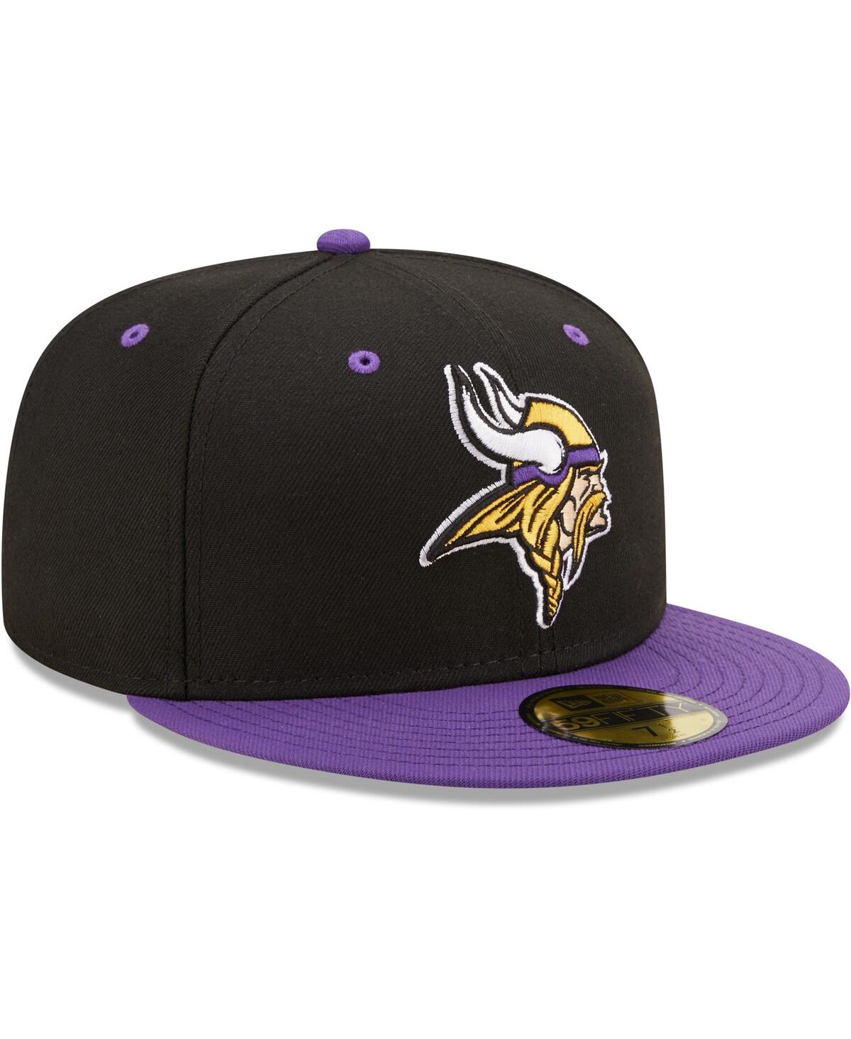 Men's New Era Purple Minnesota Vikings Two-Tone Flipside 59Fifty Fitted Hat - Purple