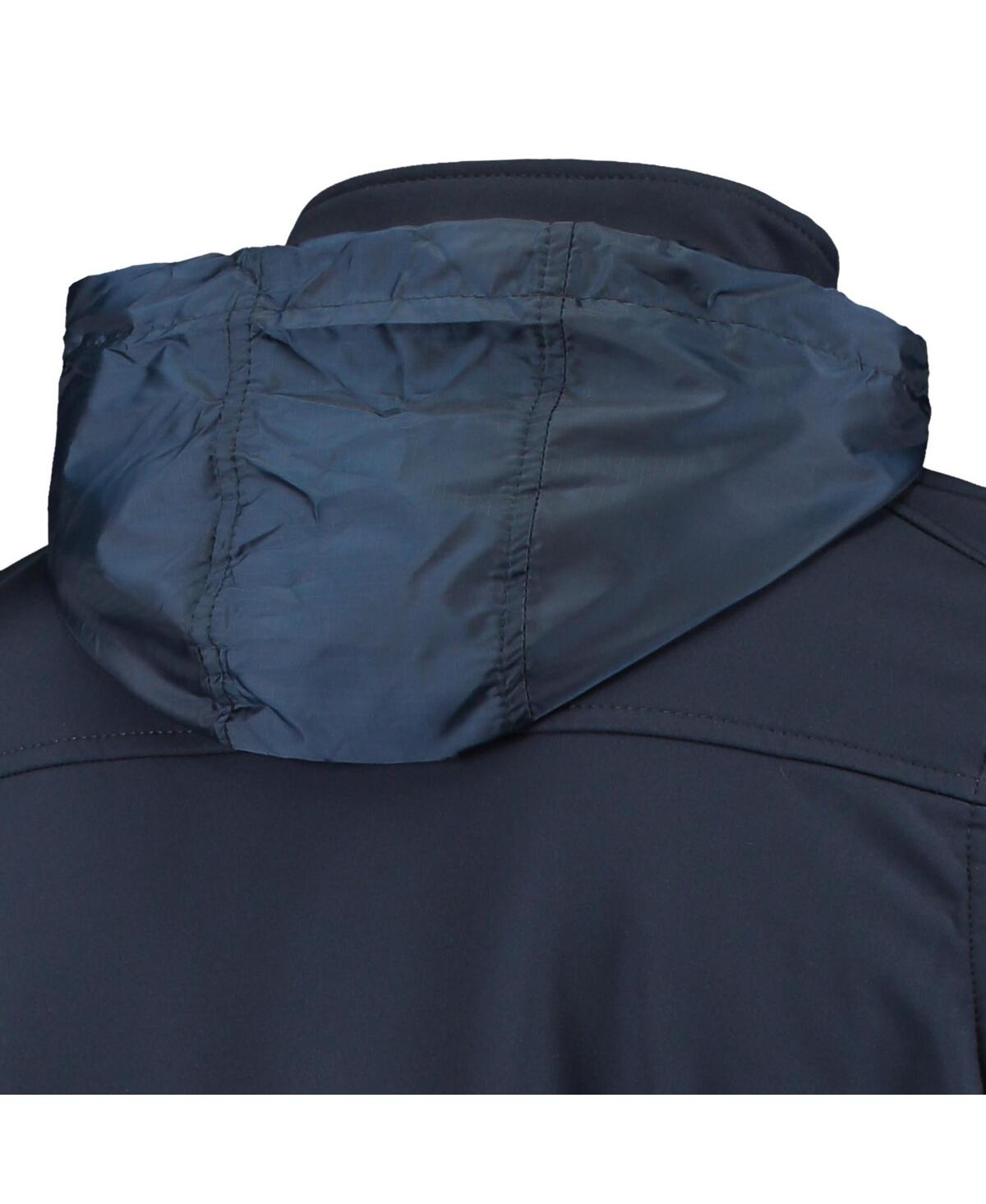 DUNBROOKE MEN'S DUNBROOKE NAVY CHICAGO BEARS CIRCLE ZEPHYR SOFTSHELL FULL-ZIP JACKET 